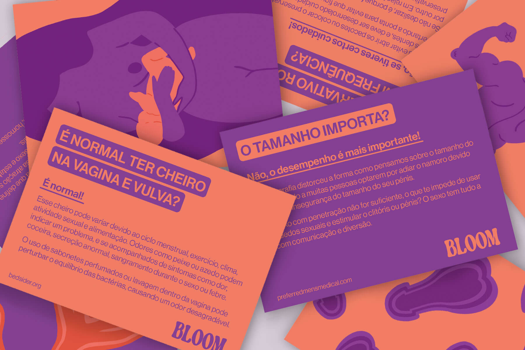 info cards about sexual issues closedup