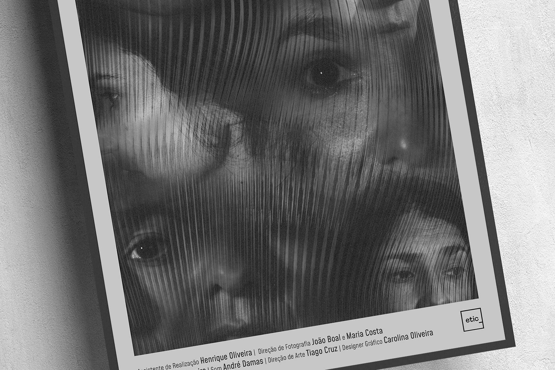 closeup on the photography treatment and graphic of the poster