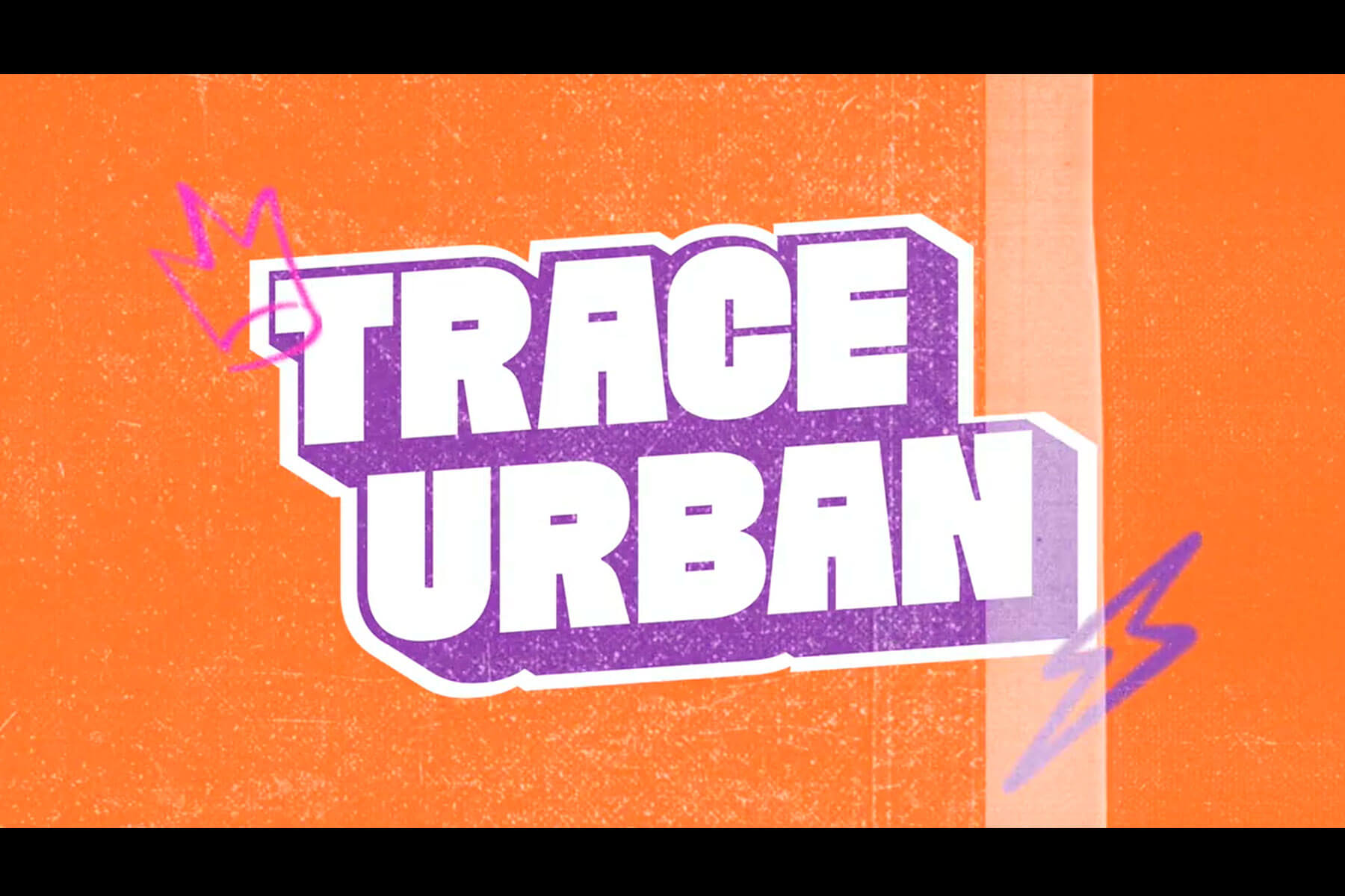 clip of the motion video that shows the rebrand logo of trace urban channel