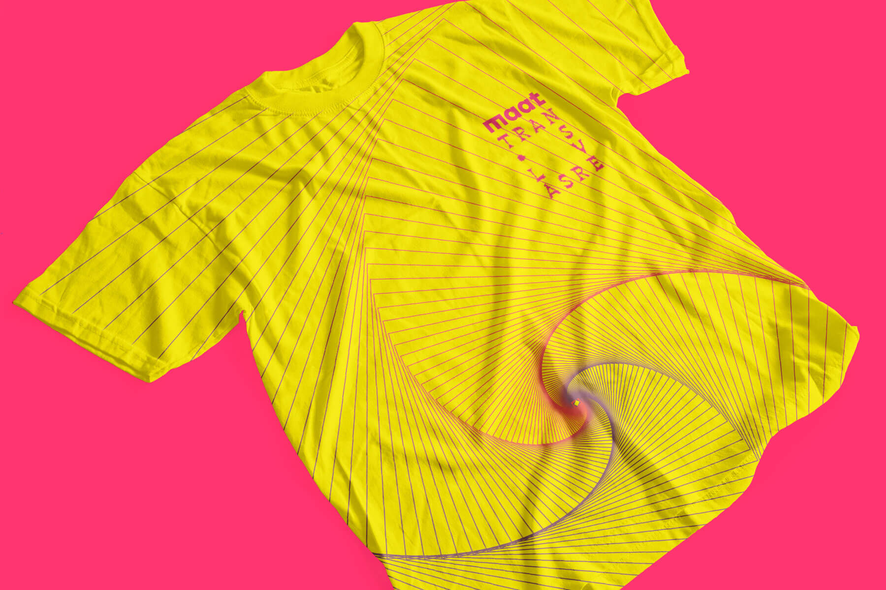 the yellow version of the maat t-shirt